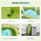 Baby Bath Tub For Toddler Kids Infant Ergonomic Foldable Secure Non-Slip Portable With Baby Cushion For 0-3 Years Green