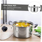 5PCS Induction Non Stick Stainless Steel Healthy Cookware Cooking Pot Stockpot