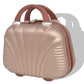 Four-Piece Hard Shell Trolley Set Champagne   Four-Piece Hard Shell Trolley Set Coffee Brown