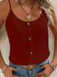 Vibrant Solid Color Cami Top - Sleek Sleeveless Design, Breathable Fabric, Perfect For Spring & Summer, Women&