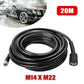 20-meter High-pressure Washer Hose M22-14 Series  Copper Threaded Connector