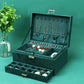 3 Layer Large Jewelry Box, Necklace Jewelry Storage Organizer Cabinet Box Green