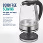 2L Electric Kettle Fast Boil Quiet Glass Kettle 360 Blue LED Boil-Dry Protection