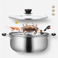 5PCS Induction Non Stick Stainless Steel Healthy Cookware Cooking Pot Stockpot
