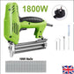 1800W Nail Gun Staple Electric Heavy Duty Stapler Nailer Carpentry Nails