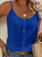 Vibrant Solid Color Cami Top - Sleek Sleeveless Design, Breathable Fabric, Perfect For Spring & Summer, Women&