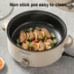 4L Electric Slow Cooker Glass Lid Non Stick Rice Cooking Frying Pan Stew Pot NEW