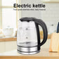 2L Electric Kettle Fast Boil Quiet Glass Kettle 360 Blue LED Boil-Dry Protection