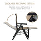 Outdoor Set Of 2 Outdoor Sun Lounger 10-Position Adjustable Texteline Folding Reclining Chairs With Footrest For Patio Garden, Beige