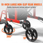 2 In 1 Rollator Walker & Transport Chair For Seniors, Folding Rolling Walker Wheelchair Combo & Footrests, Lightweight Aluminum Mobility Walker With Adjustable Handle, All Terrain Wheels, 136 Kg