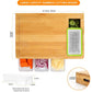 Chopping Board With Containers, Large Bamboo Cutting Board With Anti Slip Pads