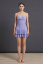 ITY Wrap Frill Hem Mini Dress In Pale Blue - Elegant V-Neck Ruffle Party Dress