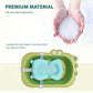 Baby Bath Tub For Toddler Kids Infant Ergonomic Foldable Secure Non-Slip Portable With Baby Cushion For 0-3 Years Green
