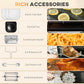 12L 8 In 1 Digital Air Fryer Oven With Roast, Bake, Dehydrate, 8 Preset Modes, Rapid Air Circulation, Timer, Inner Light, Memory Function, 1800W, Dish Wash Accessory, Black