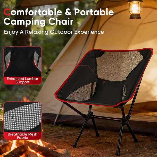 Lightweight Outdoor Folding Chair Camping Portable Seat High Back Fishing Chair