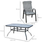 Seven-Piece Garden Dining Set With Cushions - Grey