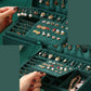 3 Layer Large Jewelry Box, Necklace Jewelry Storage Organizer Cabinet Box Green