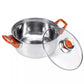 NEW 12pcs Stainless Steel Cookware Saucepan, Casserole & Fry Pan Set With Glass Lid