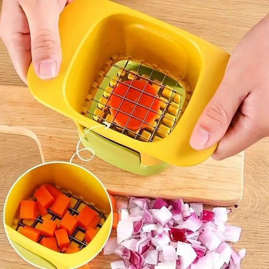 Multi Functional Manual Vegetable Chopper And Fruit Slicer - Suitable For Onions, Potatoes, French Fries, Etc. - Essential Kitchen Tools