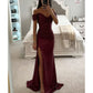 Party Sequins Off-neck Split Dress INS Casual Fashion Dress Women Charming Slimming Dress For Women