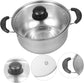 5PCS Induction Non Stick Stainless Steel Healthy Cookware Cooking Pot Stockpot