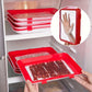 NEW 4pcs Stretch Fresh Storage Tray Vacuum Reusable And Stackable Food Storage Tray UK