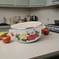 3PCS Enamel Stock Pot Set With Lid Wear Resistant Stockpot Retro Floral Cooking