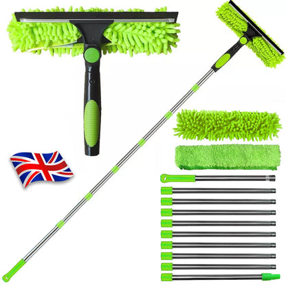 4.5m Telescopic Extendable Window Cleaner Equipment Glass Cleaning Squeegee CL