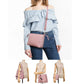Womens Purse And Handbag 3Pcs Bag Set Tassel Tote Clutch Satchel Top Handle Shoulder Bag